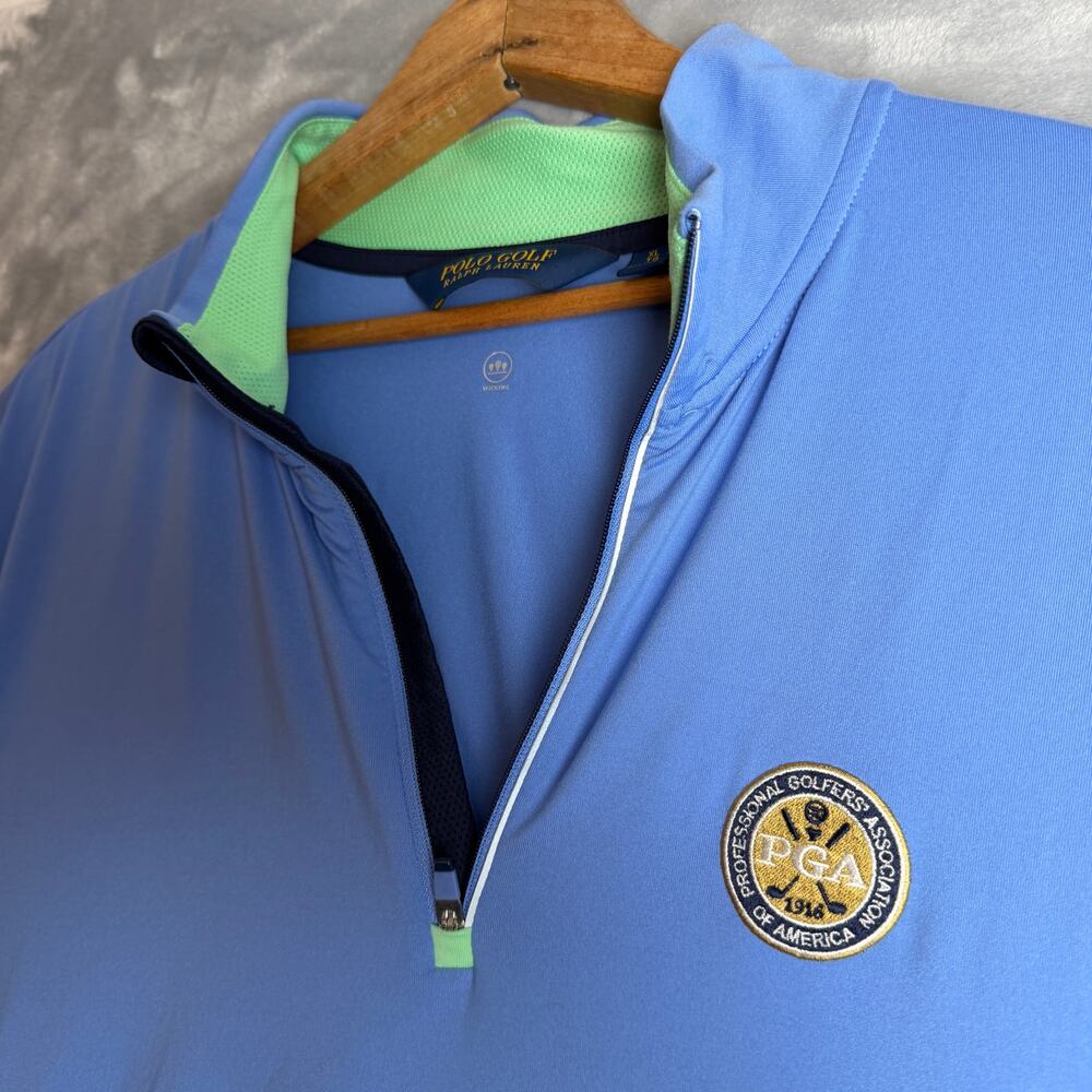 Polo Golf Ralph‎ Lauren Men’s Size XL Tall Blue PGA NJ Quarter Zip Pullover
